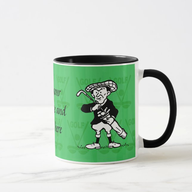 Caneca Jogador de golfe personalizado dos desenhos (Direita)