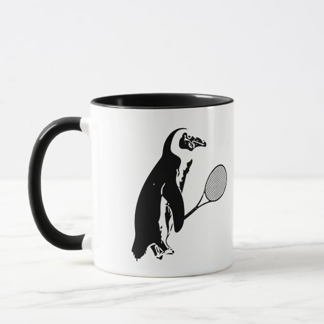 Caneca Jogador de Tênis pinguim (Esquerda)