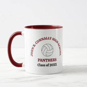 Caneca Jogador de Volei Marrom Personalizado da Equipe