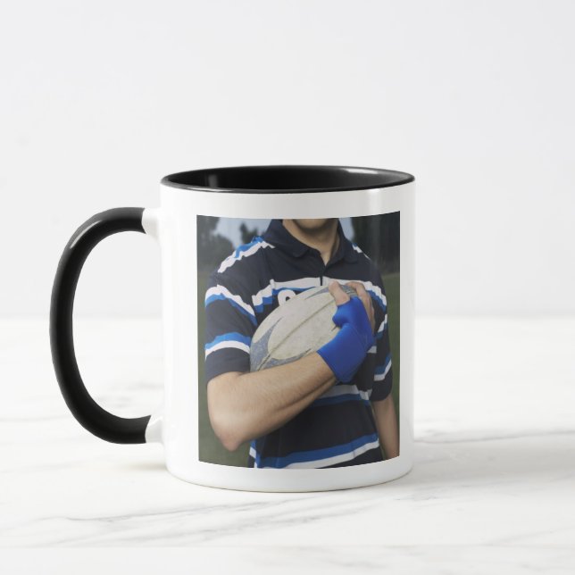 Caneca Jogador do rugby com bola (Esquerda)