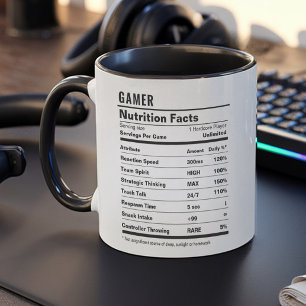 Caneca Jogador encanta games em preto e branco simples
