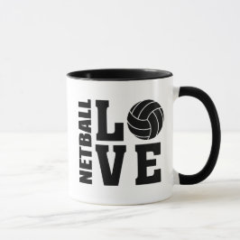 Caneca Jogadores de Netball I Love Netball Mug