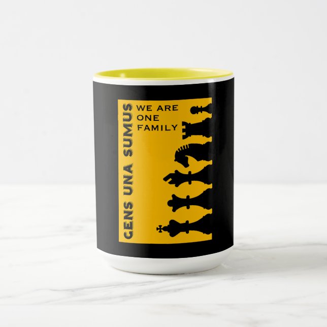 Caneca Jogadores de Xadrez Competitivos (Centro)