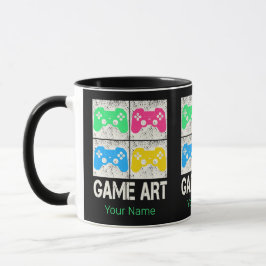 Caneca Jogadores do Controlador Retro do Gamepad de Arte