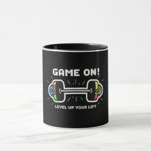 Caneca Jogo Ativado: Aumente Seu Levantamento - Barbell d