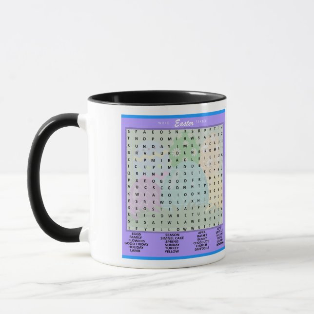 Caneca Jogo de Busca de Palavras da Páscoa (Esquerda)