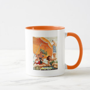 Caneca Jogo de cartas na praia por Alex Ross