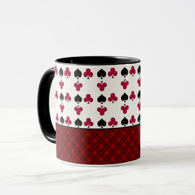 Caneca Jogo de cartas, pôquer, cartas de mesa (Frente Esquerda)
