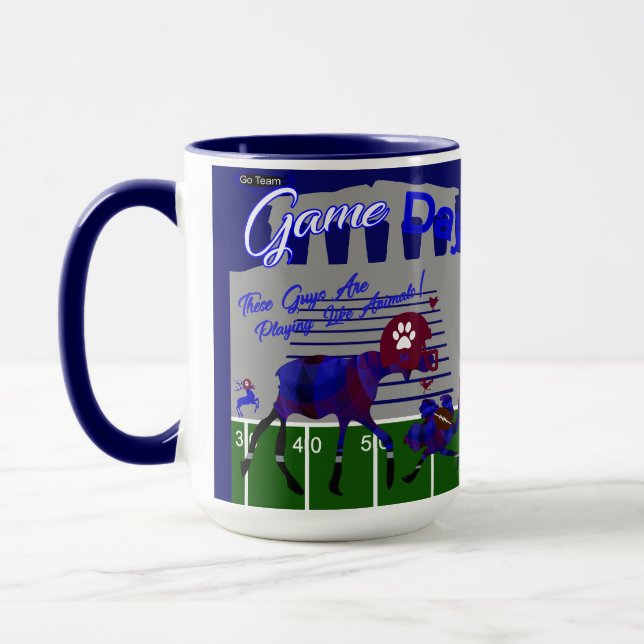 Caneca Jogo de futebol Moose e Ostrich Mug (Esquerda)