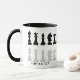 Caneca Jogo de Peça de Xadrez Moderno Personalizado