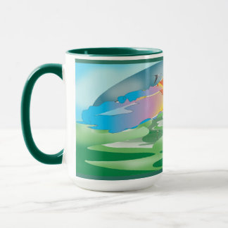 Caneca Jogo do golfe no por do sol