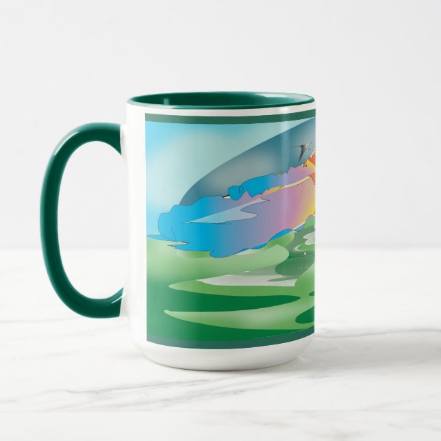 Caneca Jogo do golfe no por do sol (Esquerda)