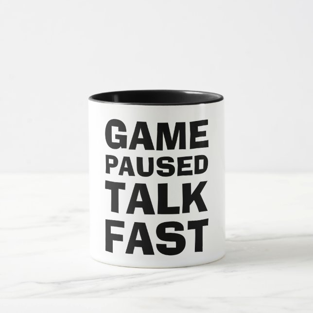 Caneca Jogo Pausa Conversa Rápida - Jogador Engraçado (Centro)
