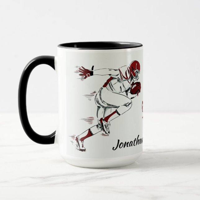 Caneca Jogos do jogador de futebol de nome personalizado (Esquerda)