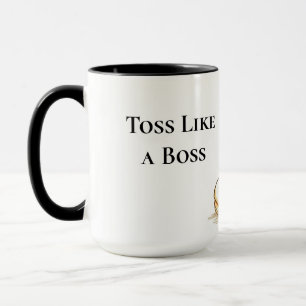 Caneca Jogue Como um Chefe Virando Panqueca Divertido