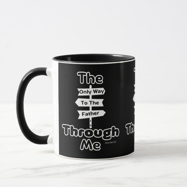 Caneca John 14:6 KJV Bíblia Verso Dois Tons (Esquerda)