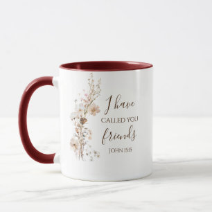 Caneca John 15:15 Eu te chamei de amigos Bíblia Verse