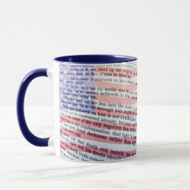 Caneca John 3:16 e bandeira americana