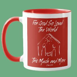 CANECA JOHN 3:16 MANGER MUG - RED