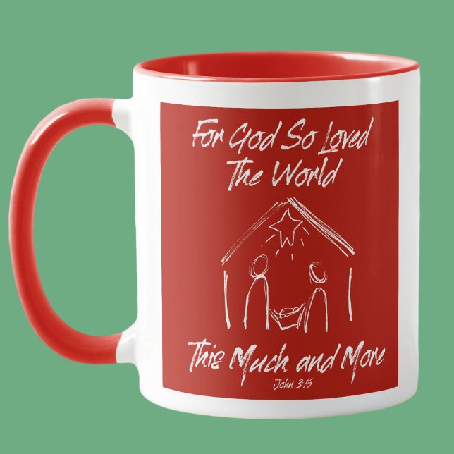 CANECA JOHN 3:16 MANGER MUG - RED (Criador carregado)