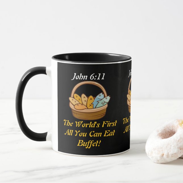 Caneca "John 6:11" (Com Donut)