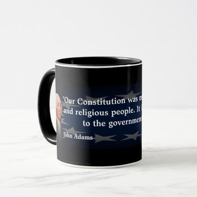 Caneca John Adams Cita A Nossa Constituição (Frente Esquerda)