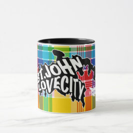 Caneca John "Love City" Ilhas Virgens dos EUA, Madras