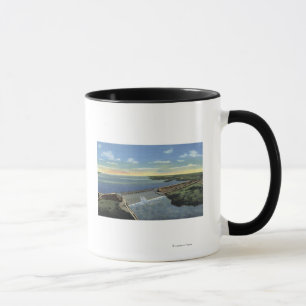 Caneca John Martin (Caddoa) Dam através do rio Arkansas
