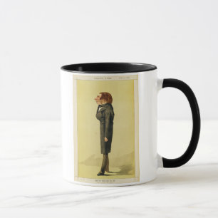 Caneca John Ruskin (1819-1900), caricatura por Cecioni