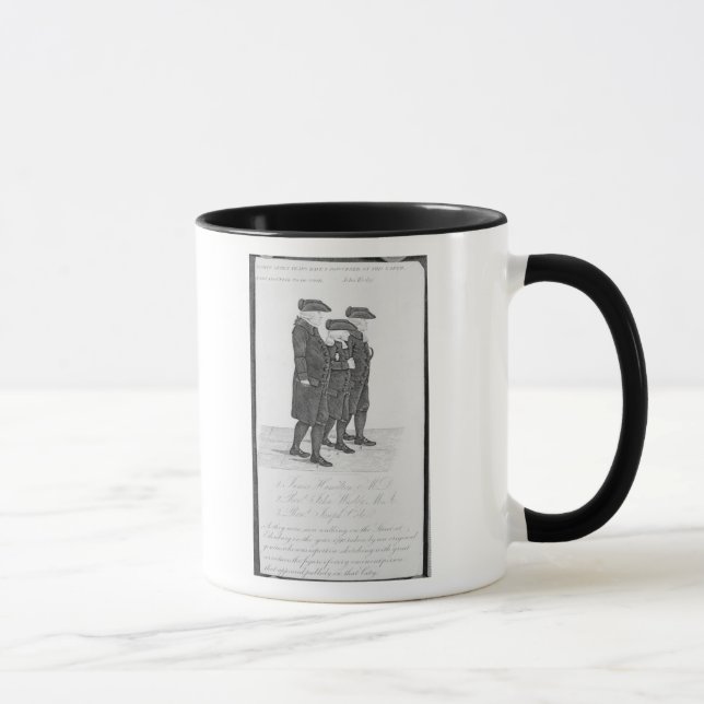 Caneca John Wesley que anda em Edimburgo entre James (Direita)