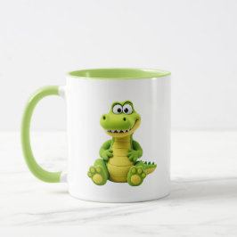 Caneca Jolie image d’un crocodile rigolo.