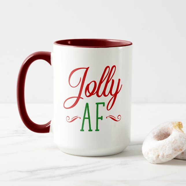 Caneca Jolly Como F*** Engraçado Presente De Natal (Com Donut)