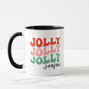 Caneca Jolly Jolly Jolly Season Retro Holiday Typografia