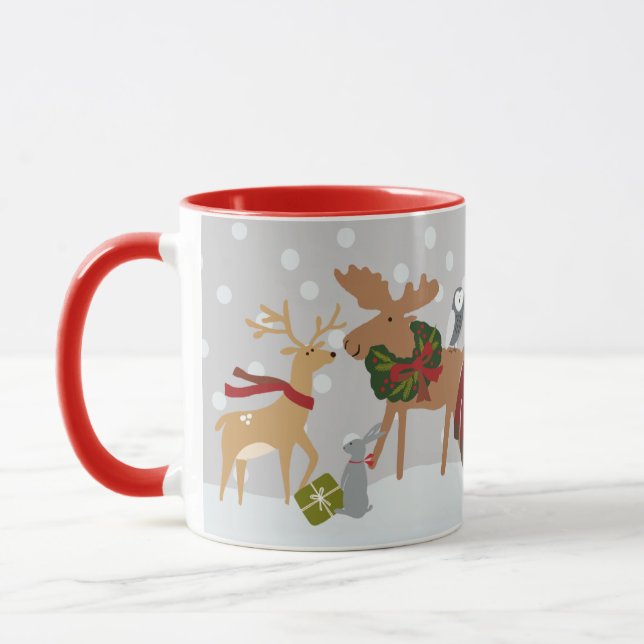 Caneca Jolly Moose Bear Nome dos Animais da Floresta de N (Esquerda)