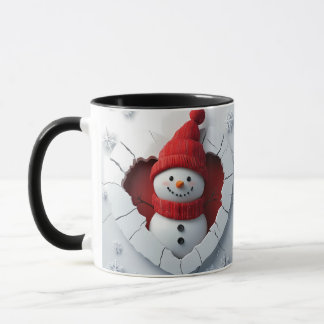 Caneca Jolly Snowman Heart Mug