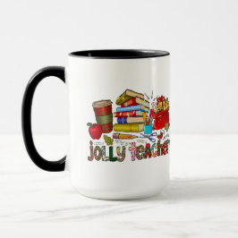 Caneca Jolly Teacher Christmas Personalised Mug