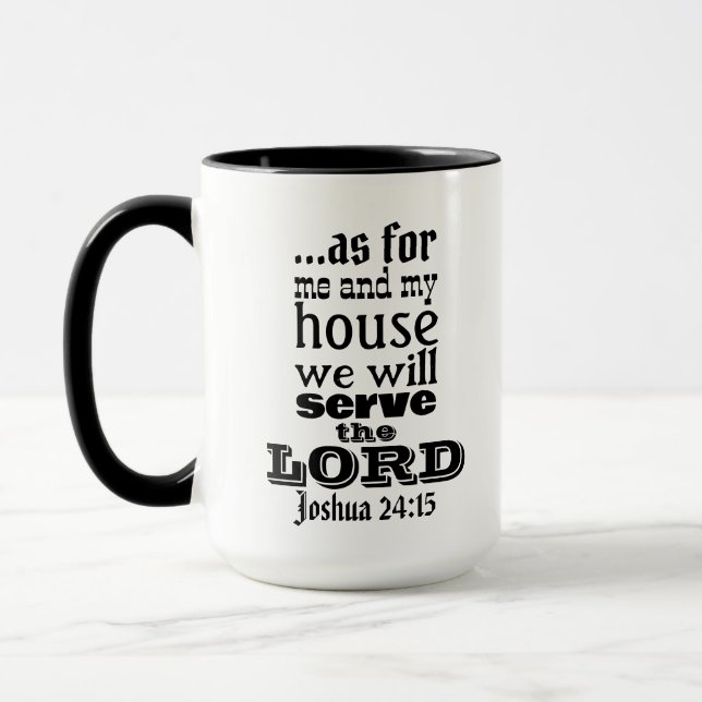 Caneca Joshua 24:15 Dia de os pais Mug (Esquerda)