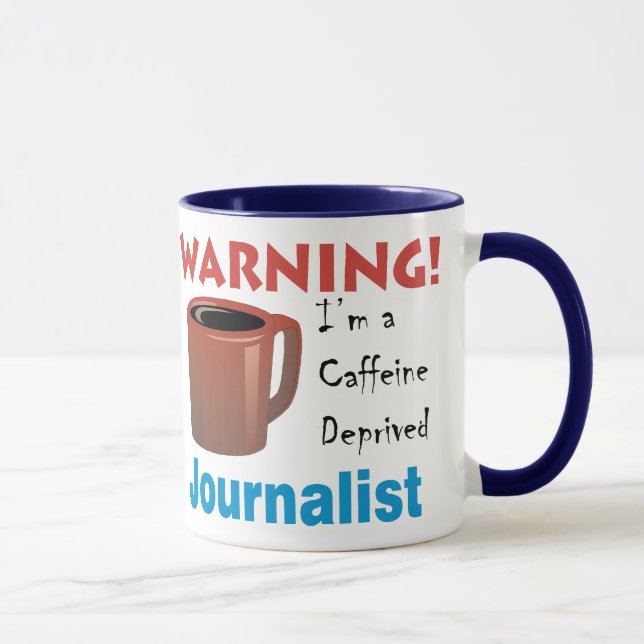 Caneca Journalista destituído cafeína (Direita)