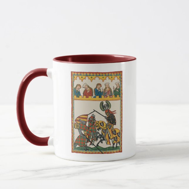 Caneca Jousting Knights Em Um Torneio (Esquerda)
