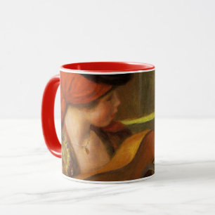 Caneca Jovem Espanhola com uma Guitarra por Pierre Renoir