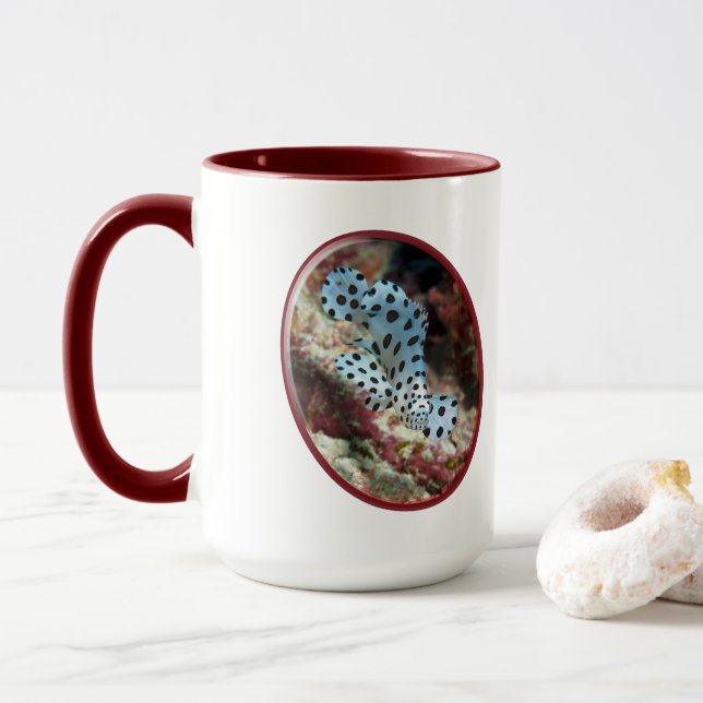 Caneca Jovem Garupa - Design Fotográfico Oval de Peixe | (Com Donut)