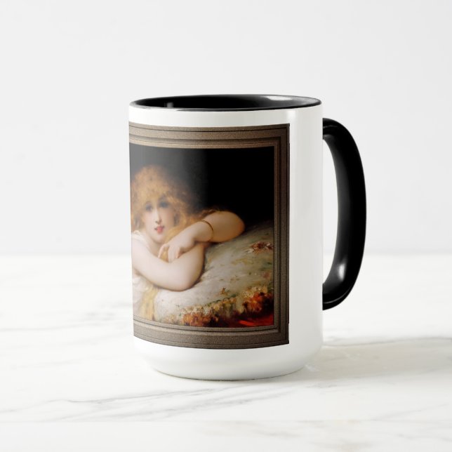 Caneca Jovem Mulher de Lazer de Pierre Coomans (Frente Esquerda)