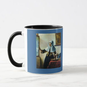 Caneca Jovem Mulher de Vermeer com Pitcher de Água cerca