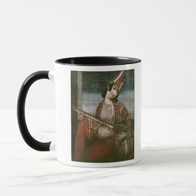Caneca Jovem mulher que joga uma guitarra (Esquerda)