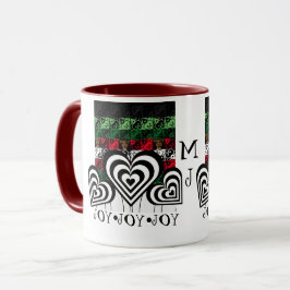 Caneca Joy e Jingle Holiday Green Monograma Mug