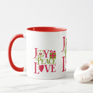 Caneca Joy Peace Love Mug
