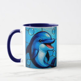 Caneca Joyeux dauphin bleu