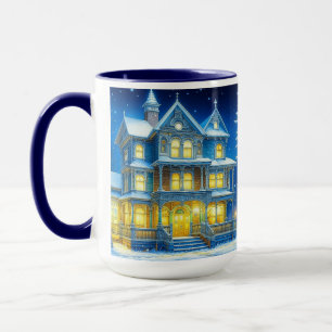 Caneca Joyeux Noël Bonito Casa Azul de Natal