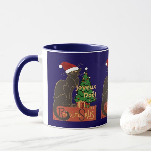 Caneca Joyeux Noel Le Chat Noir Spoof With Yule Tree (Com Donut)