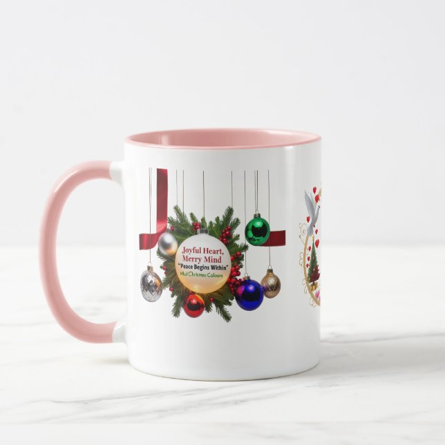Caneca Joyful Heart, Merry Mind — Multi Christmas Colours (Esquerda)